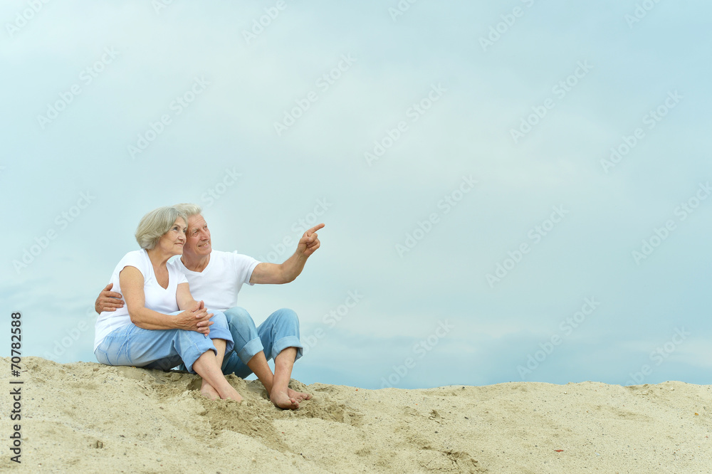 Amusing elderly couple