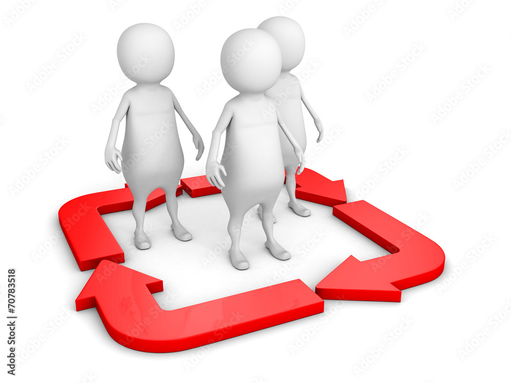 team group of people inside rounded recycle arrows team group of people inside rounded recycle arrows