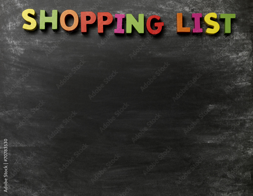 Obraz premium Shopping List