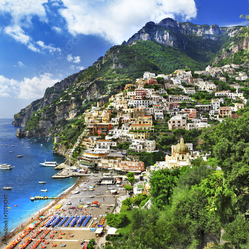 breathtaking views of Amalfi coast of Italy - Positano