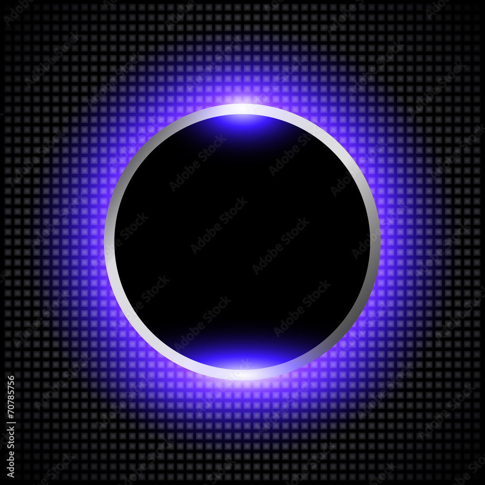 Abstract background with glowing neon circle