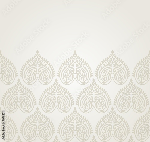 Fotótapéta wedding card design, paisley floral pattern , India