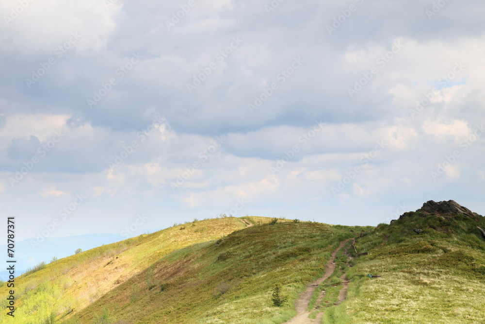 Nature. Green mountain landscape in the summer Nature. Green mountain landscape in the summer