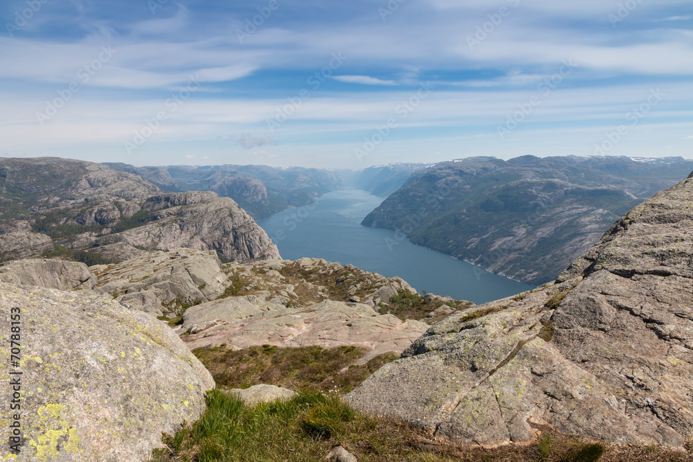 Fototapeta premium View over beautiful Lysefjord, Norway
