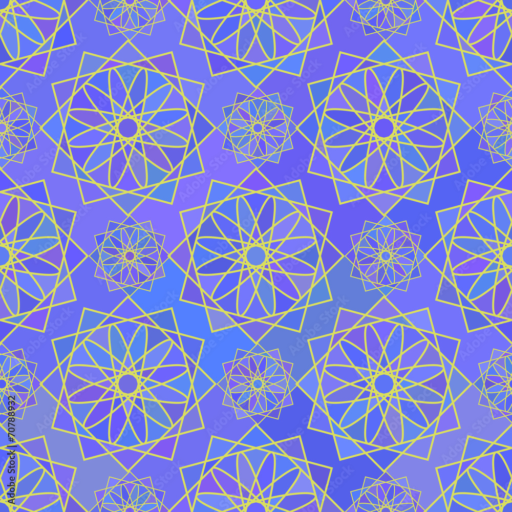 Mosaic geometric seemless pattern