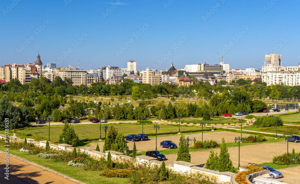 Fototapeta premium View of Budapest from the Parliament - Romania