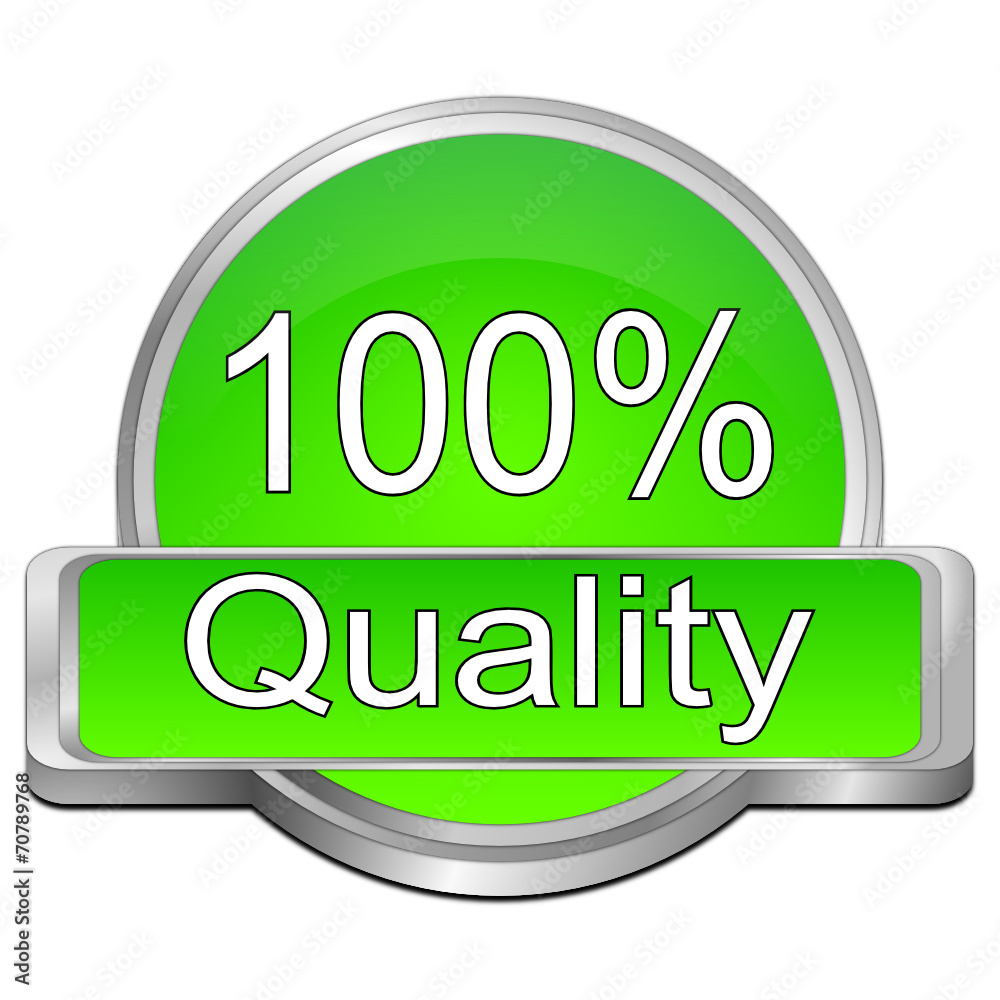 100% Quality Button