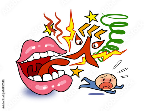 Proverb-Our of the mouth comes evil