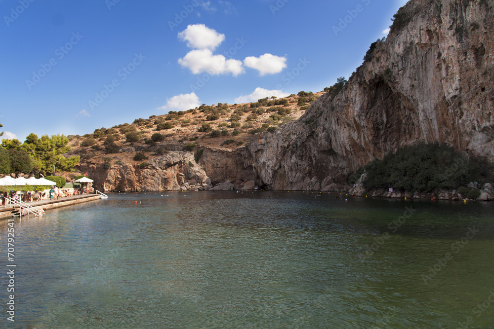 Vouliagmeni Mineral Water Lake near Athen, Greece photo