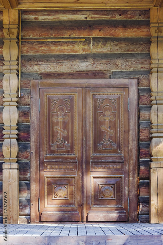 Pine old door