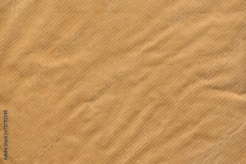 Recycle Brown Striped Kraft Paper Crumpled Grunge Texture