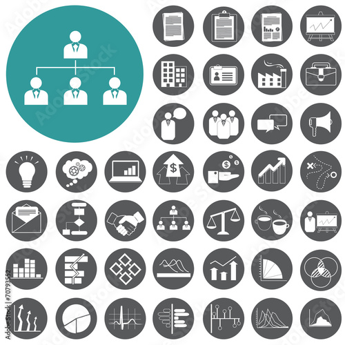 Planning and business strategy icons set. Vector Illustration ep