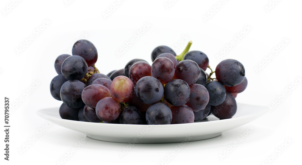 grapes on a plate. grapes on a plate.