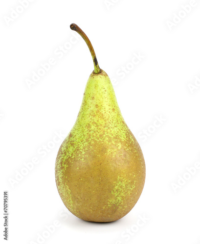 green pear isolated on a white