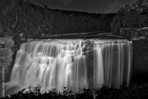 The Middle Falls At Letchworth Under The Lights
