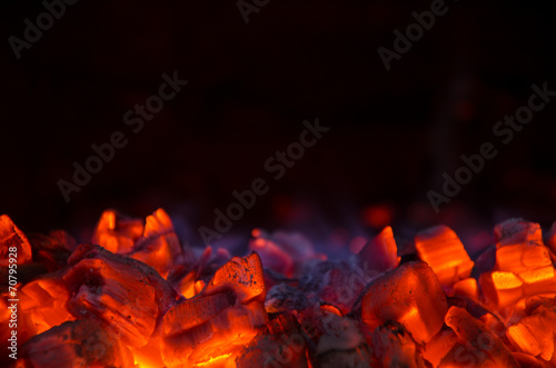 Hot coals in the fire © yuratosno