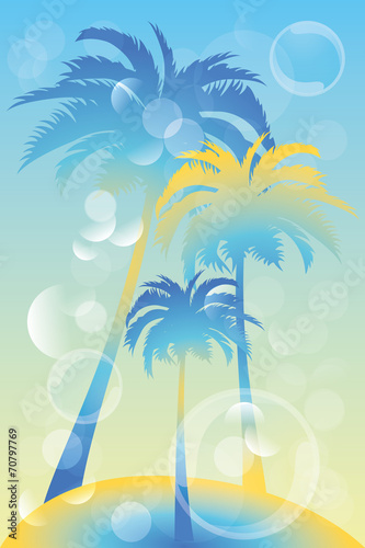 Tropical island illustration