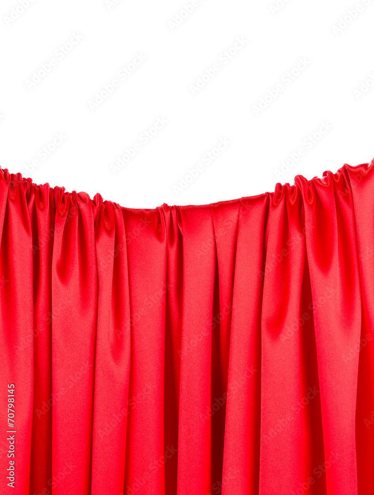 Close up of red silk fabric background. Close up of red silk fabric background.