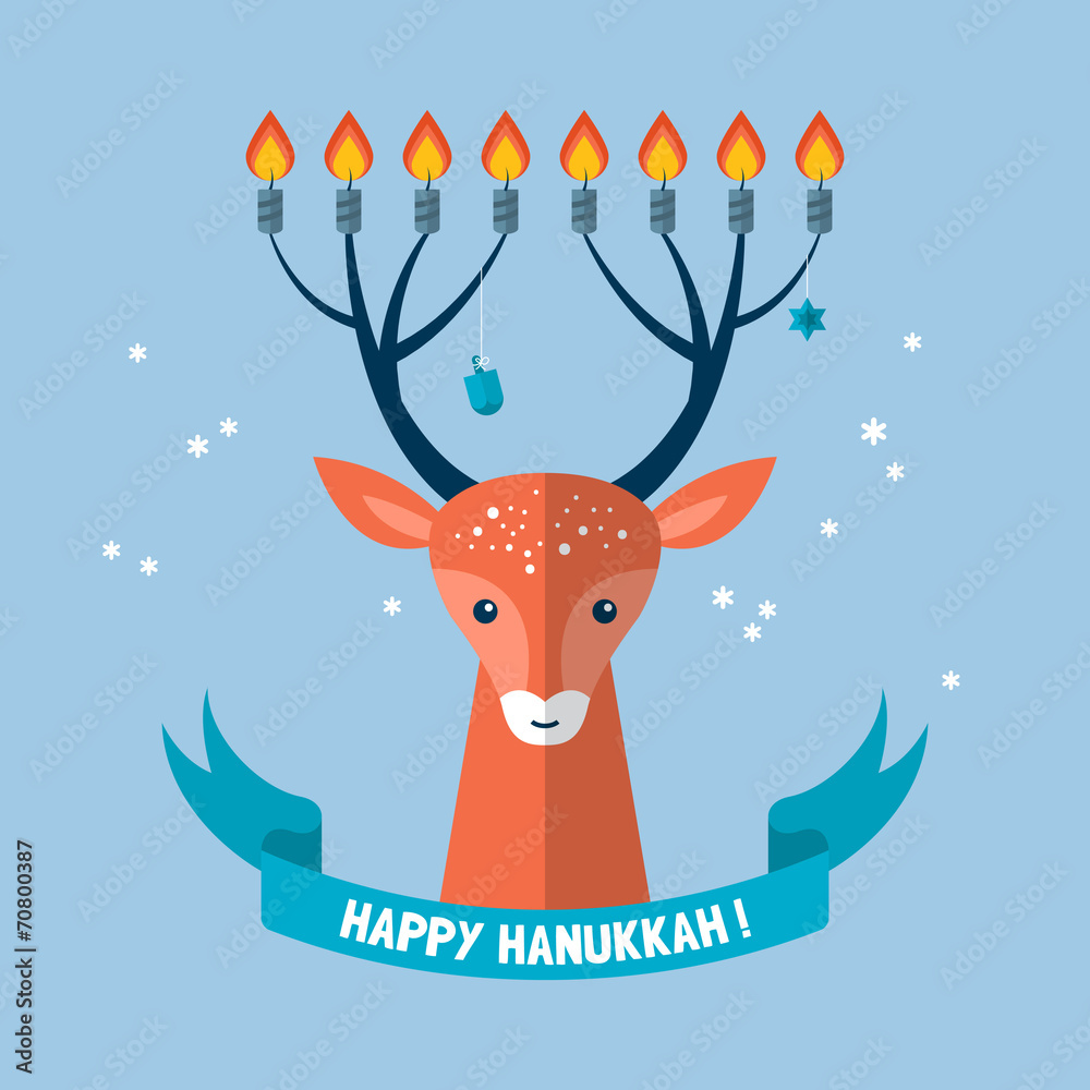 Hanukkah holiday greeting card design. Vector illustration Hanukkah holiday greeting card design. Vector illustration