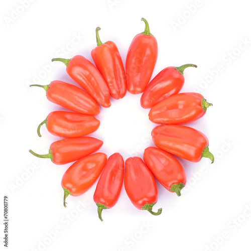 red paprika pepper isolated