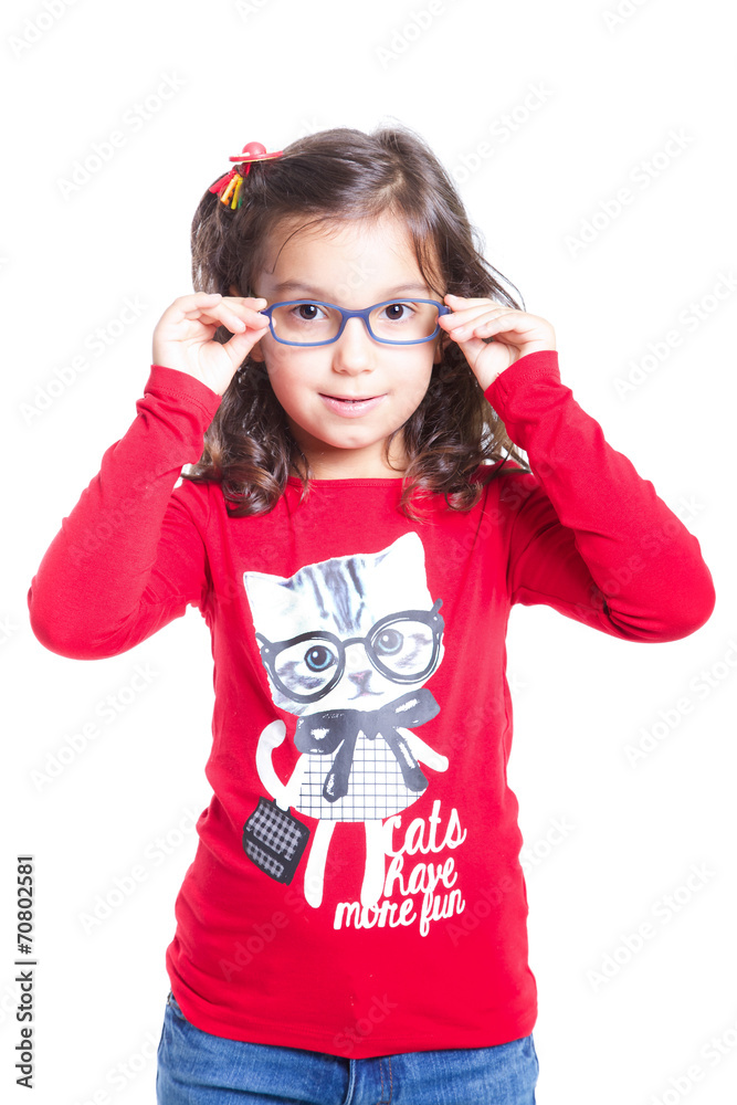 Bambina con occhiali Bambina con occhiali