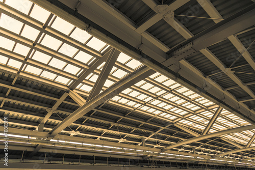 Train station structure roof