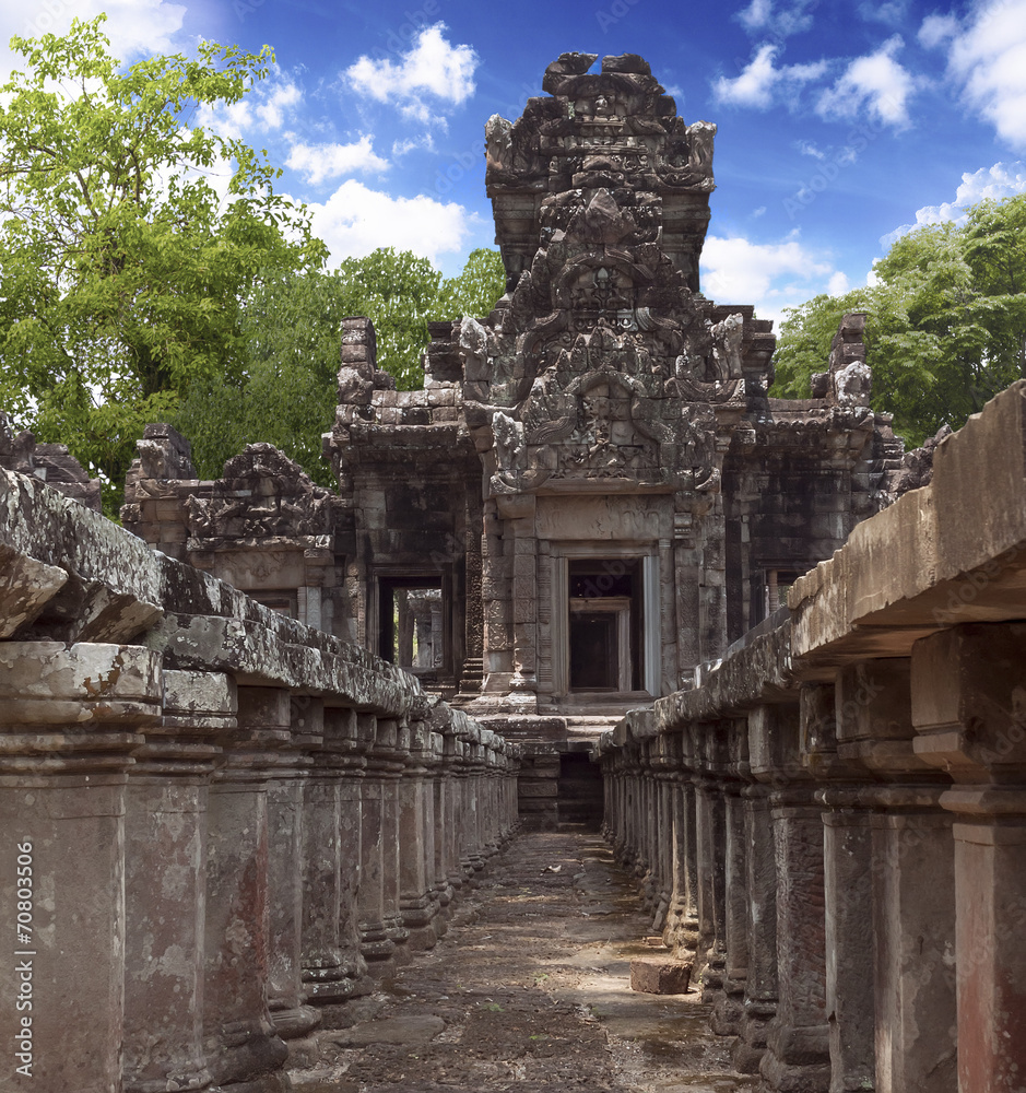 Chau Say Thevoda Angkor Temple Extrior, Siem Reap, Cambodia