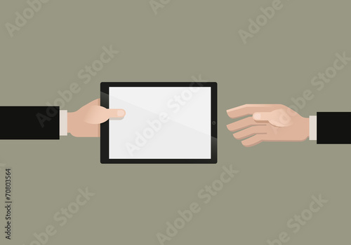 Giving a tablet pc
