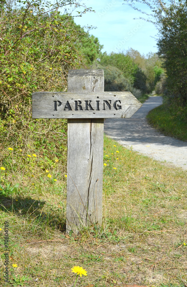 panneau indicateur de parking