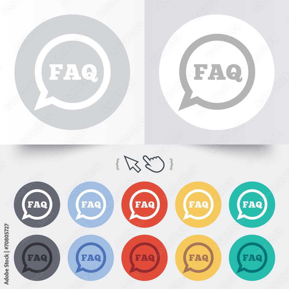 FAQ information sign icon. Help symbol. FAQ information sign icon. Help symbol.