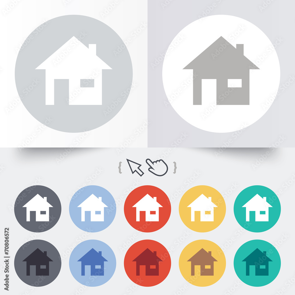 Home sign icon. Main page button. Navigation