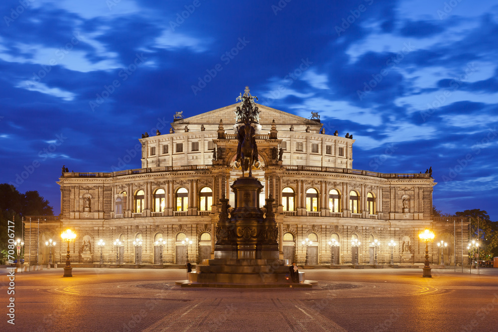 Dresden - Germany - Semper opera at night