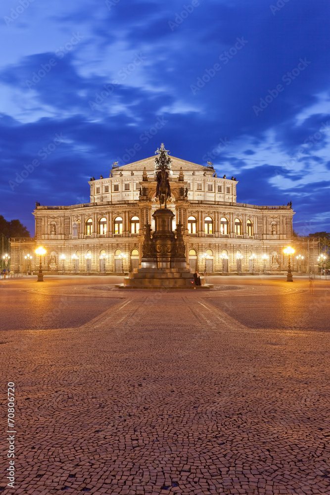 Dresden - Germany - Semper opera at twilight