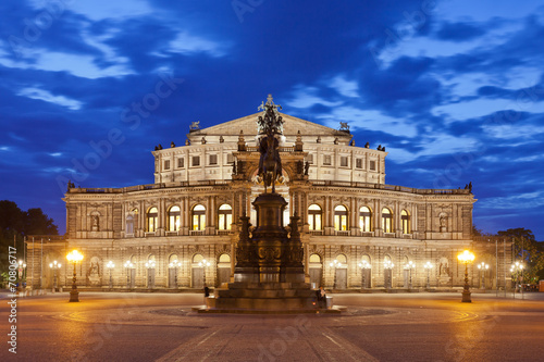 Dresden - Germany - Semper opera at night