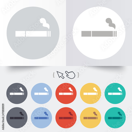 Smoking sign icon. Cigarette symbol.