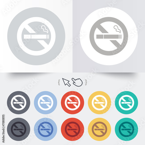 Free Download No Smoking sign icon. Cigarette symbol. - GFXLoad