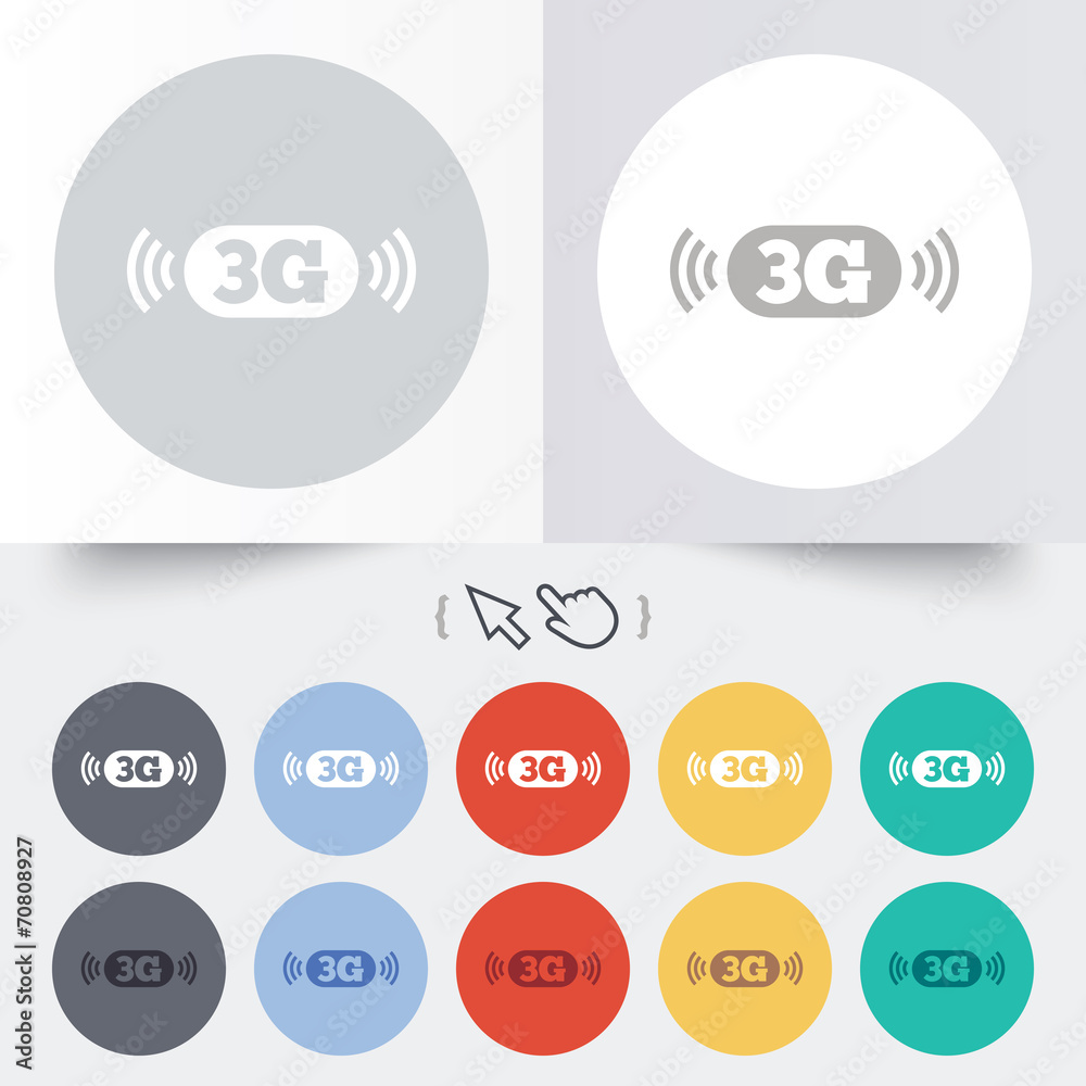 3G sign. Mobile telecommunications technology. 3G sign. Mobile telecommunications technology.