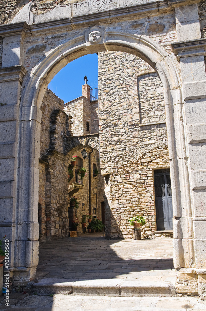 Naklejka premium Alleyway. Guardia Perticara. Basilicata. Italy.