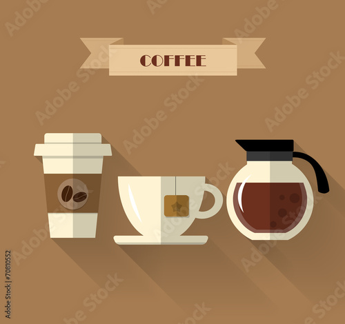 Coffee flat design