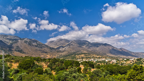 Mountain landscape at the central part of Crete island