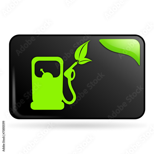 carburant naturel sur bouton web rectangle vert