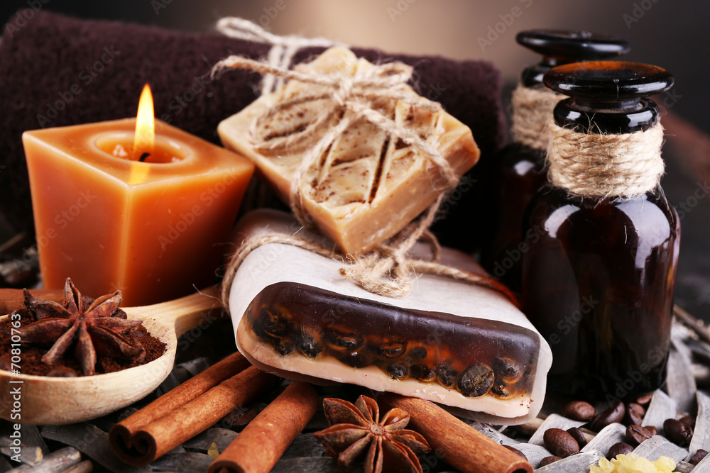 Organic soap with coffee beans, sea salt Organic soap with coffee beans, sea salt