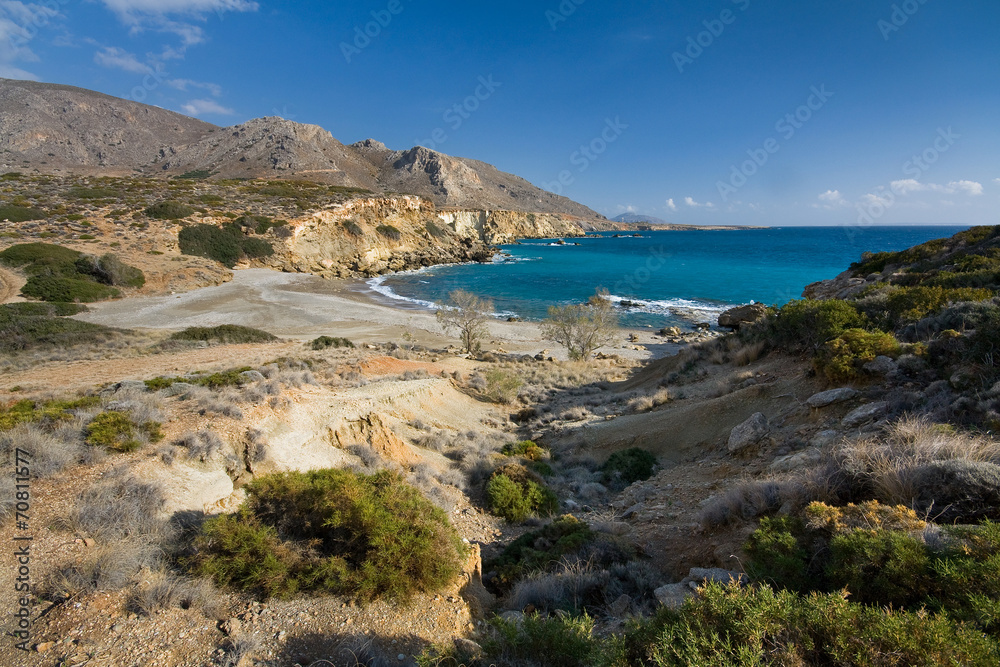 One of many beaches on the southern coast of Crete, Greece.