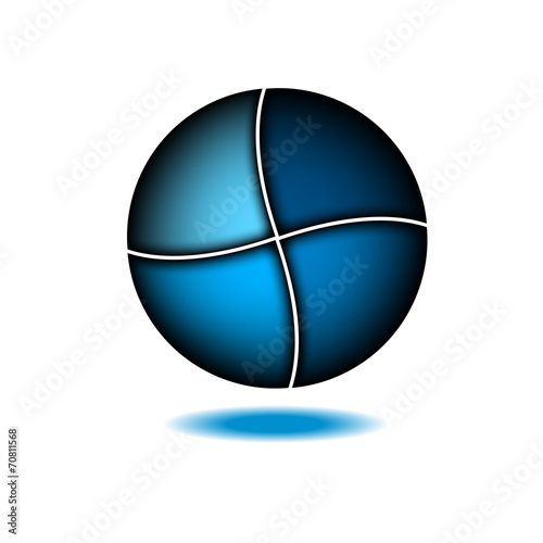 Technology abstract blue logo design template