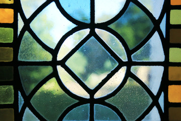 Leinwandbilder Buntglas Buntes Glasmosaik mit Farbverlauf  © Daylight Photo