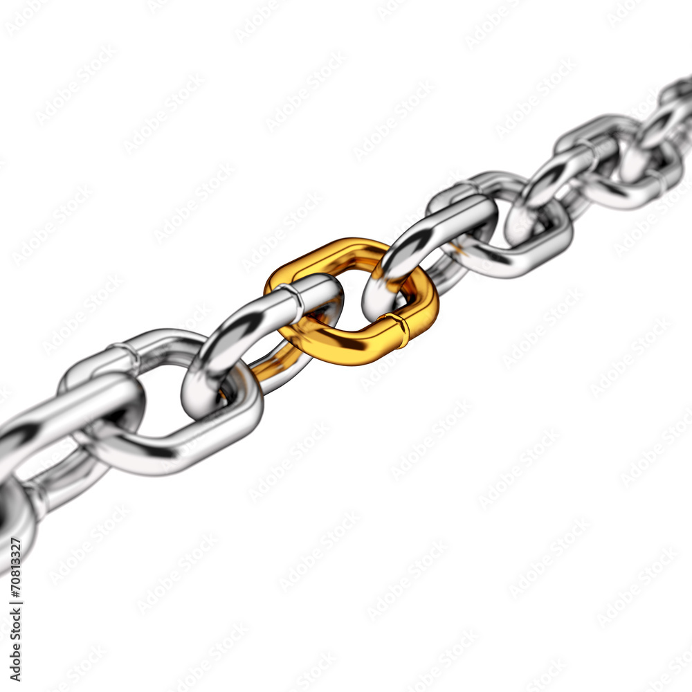 Fototapeta premium Unique link in a chain