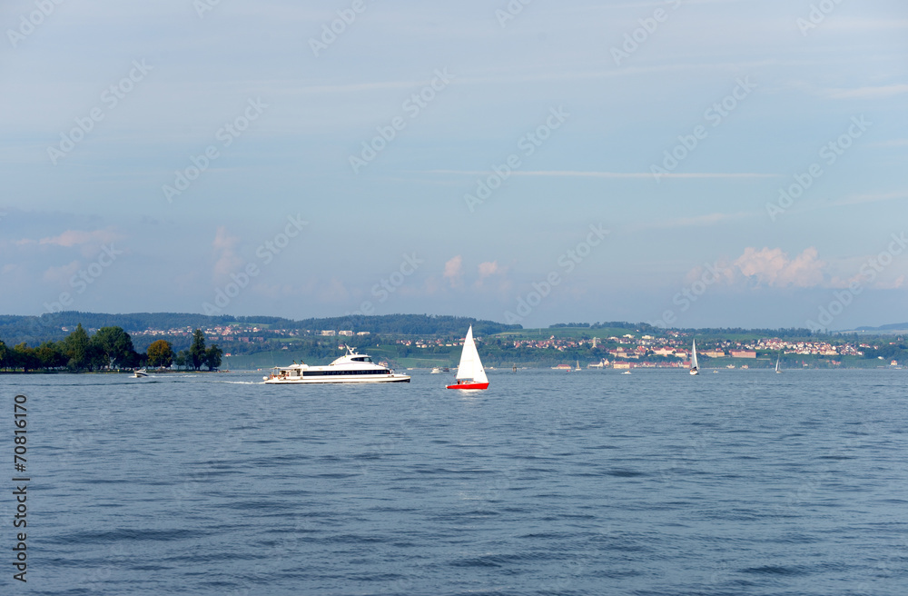 Fototapeta premium Segelboote am Bodensee