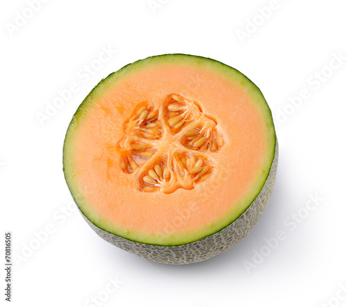 cantaloupe melon isolated on white background