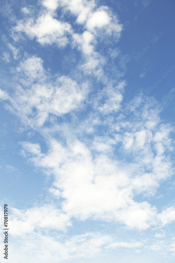 Obraz premium blue sky with clouds closeup