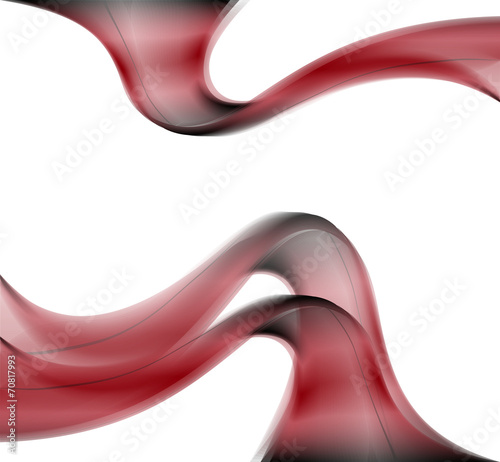 Red abstract shapes on the white background